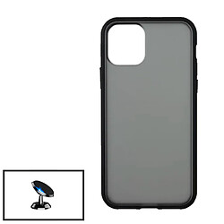 PHONECARE Kit Coque Anti Choc Protection Fumê + Support Magnétique pour iPhone 13 Pro Max - Noir