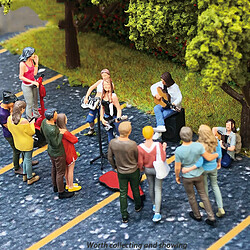 1/64 Mini Tiny Singer People Building Modèle De Paysage De Table De Sable Pour Matchbox Femmes Blanc pas cher