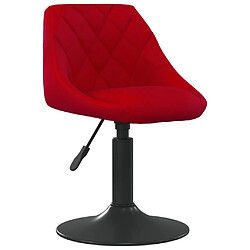 vidaXL Chaises à manger pivotantes lot de 4 rouge bordeaux velours