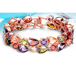 Avis YP Select Bracelet élégant en or rose Mona Lisa Zircon pour femme 19 cm