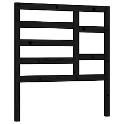 Maison Chic Tête de lit scandinave,Meuble de chambre Noir 106x4x104 cm Bois massif de pin -MN81445