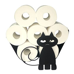 Avis Universal Ménage Porte-serviettes en papier rouleau Noir Chat Artisanat Porte-salle de bains Accessoires Toilette Rouleau Cuisine Stockage salle de bains | Porte-papier (noir)