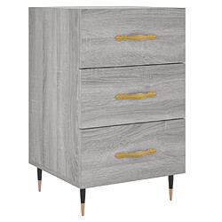 Maison Chic Table de chevet,Table de nuit,Table d'appoint pour salon sonoma gris 40x40x66 cm bois d'ingénierie -MN34551