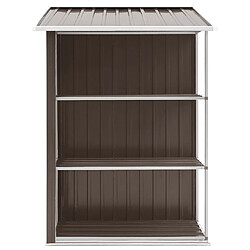 Acheter vidaXL Abri de jardin avec étagère Marron 205x130x183 cm Fer