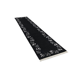 Vidal Tapis de couloir en laine 404x81 noir Darya