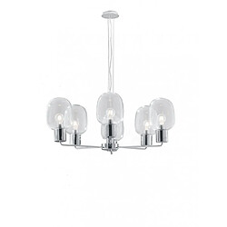 Fan Europe Suspension Fellins 6 ampoules Métal,Verre Chrome