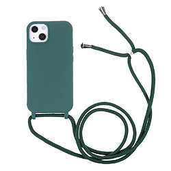 Coque en TPU anti rayure avec lanière réglable vert pour votre Apple iPhone 13 6.1 pouces