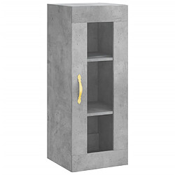 Acheter vidaXL Buffet haut Gris béton 34,5x34x180 cm Bois d'ingénierie