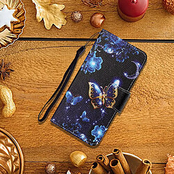 Etui en PU Impression de motifs de conception (164,2 x 75,9 x 9,1 mm) avec support et sangle papillon pour votre Samsung Galaxy A02s