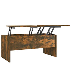 Maison Chic Tabls basse,Table Console pour salon Chêne fumé 102x50,5x46,5 cm Bois d'ingénierie -MN47723