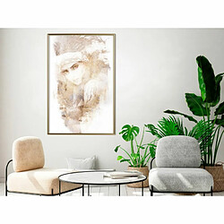 Paris Prix Affiche Murale Encadrée Mysterious Look Beige 40 x 60 cm Or