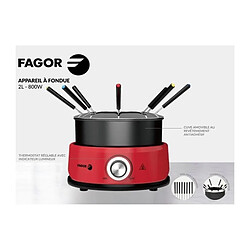 Acheter Appareil a fondue - FAGOR - FGF800 - 8 personnes - Capacité : 1.6L - Thermostat réglable