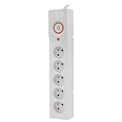 Power strip Z5 1.5M 5x230V 10A Z5/15/SZ grey