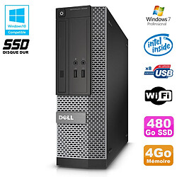 PC Dell Optiplex 3020 SFF Intel G3220 3GHz 4Go Disque 480Go SSD DVD Wifi W7 - Occasion