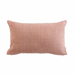 Paris Prix Coussin Déco Gaufrette 30x50cm Rose