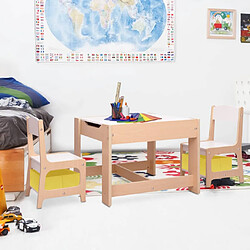 vidaXL Table pour enfants avec 2 chaises MDF 