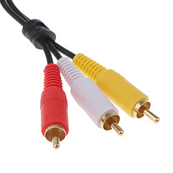 Avis 3.5mm mâle à 3-rca mâle adaptateur audio stéréo câble d'extension 3meter