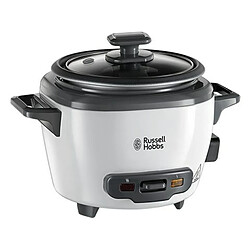 Russell Hobbs 27020-56 - Cuiseur Riz - 600g - 200W - Panier Vapeur - Maintien au Chaud - Bol Antiadhesif Amovible - Noir et blan 