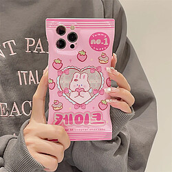 GUPBOO Étui pour iPhone11 Strawberry Love Candy Bunny Girl Coque de téléphone souple