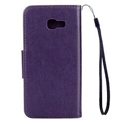 Avis Wewoo Housse Étui Violet pour Samsung Galaxy A3 2017 / A320 Papillons Amour Fleurs Gaufrage Horizontal Flip en cuir avec support & Slots de cartes Portefeuille & Longe foncé