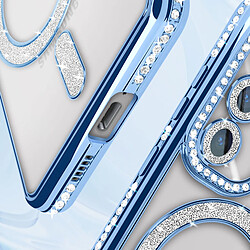 Acheter Avizar Coque Diamant pour Samsung Galaxy S24 MagSafe Contour Strass Bleu Clair