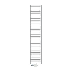 ECD Germany Radiateur de Salle de Bain - 300 x 1800 mm - Blanc - Droit avec Raccordement Central - Kit Raccordement Angle Universel - Radiateur Chauffage de Serviettes