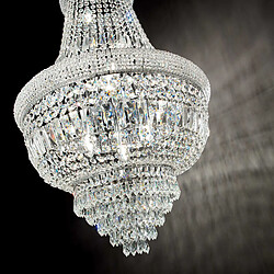 Ideal Lux Chandelier Dubai Métal Chrome 24 ampoules 120cm