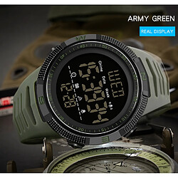 Avis Universal Montre militaire à la mode 50 mètres montre sportive imperméable Montre électronique pour homme 6014 | Montre numérique (vert)