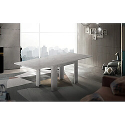 Alter Table à manger avec ouverture pour livre, Made in Italy, Console de cuisine auxiliaire, Table extensible, cm 90x90h75, couleur Gris cendré