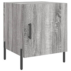 vidaXL Table de chevet sonoma gris 40x40x50 cm bois d'ingénierie