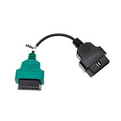 vhbw Adaptateur OBD2 A1 OBD1 16 Pin vers OBD2 compatible avec Lancia Lybra, Thesis, Ypsilon voitures