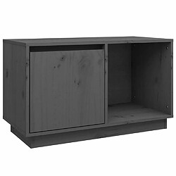 Maison Chic Meuble TV scandinave - Banc TV pour salon Gris 74x35x44 cm Bois de pin massif -MN29567