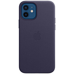 Avis Apple Coque Leather MagSafe pour iPhone 12 (Pro) - Deep Violet