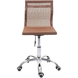 Avis Decoshop26 Chaise de bureau pivotante sans accoudoirs revêtement en maille tissu/textile marron BUR04111