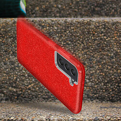 Avizar Coque Samsung Galaxy S21 Plus Paillette Amovible Silicone Semi-rigide Rouge pas cher