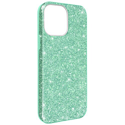 Avizar Coque iPhone 13 Mini Paillette Amovible Silicone Semi-rigide vert