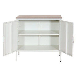 Acheter Mendler Commode HWC-L84, Armoire Buffet, 2 portes métal 90x90x40cm, mélaminé ~ blanc