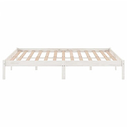 Acheter vidaXL Cadre de lit sans matelas blanc bois massif