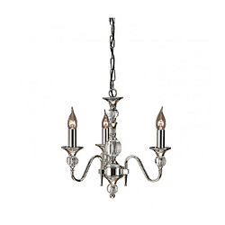 Interiors 1900 Suspension 3 ampoules Polina, nickel et cristal