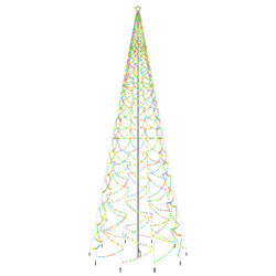 vidaXL Sapin de Noël avec piquet 3000 LED Colorées 800 cm