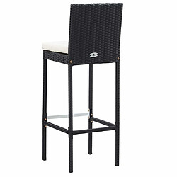 Maison Chic Ensemble de bar 5 pcs,Mobilier d'extérieur,table de bar et chaises Résine tressée et bois d'acacia Noir -GKD477403 pas cher