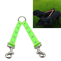 Wewoo Pour Animal de compagnie Dogs vert 2 en 1 corde de traction sans enchevêtrement double chien en laisse, longueur: 25 cm TPU Material Pet