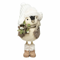 Pingouin avec Bonnet Cocon 28cm Beige