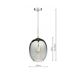 Avis Luminaire Center Suspension Patrice Chrome poli,miroir enArgent 1 ampoule 29cm