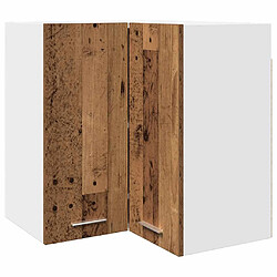 vidaXL Armoire d'angle suspendue vieux bois 57x57x60cm bois ingénierie