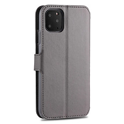 Avis Wewoo Coque Pour iPhone 11 Pro AZNS Texture de mollet Etui en cuir avec rabat magnétique PU support logements cartes et cadre photo Gris