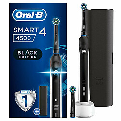 Oral-B Smart 4 4500 Black Edition Adulte Brosse à dents rotative oscillante Noir