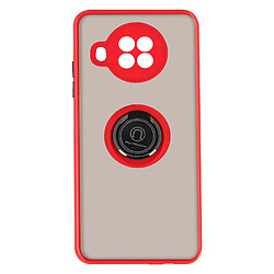 Avizar Coque Xiaomi Mi 10T Lite Bi-matière Bague Métallique Fonction Support rouge