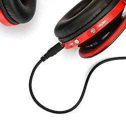 Casque Arceau Pliable Sans fil Bluetooth Prise 3,5mm Mini-jack Audio Microphone RD pas cher