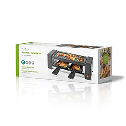 Acheter NEDIS Raclette Grill Duo 2 mini poêlons anti adhérents 400W Noire